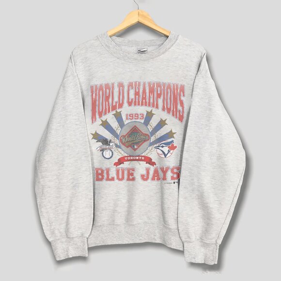 1993 Toronto Blue Jays Baseball World Champions Sweatshirt, Retro MLB Shirt Tee - Picture 1 of 2